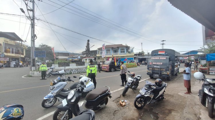 Polres Ende Amankan Jalannya Aksi Damai PMKRI Cabang Ende