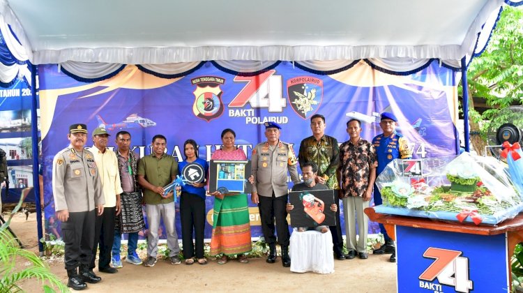 Peresmian Bedah Rumah Warnai Perayaan HUT ke-74  Ditpolairud Polda NTT