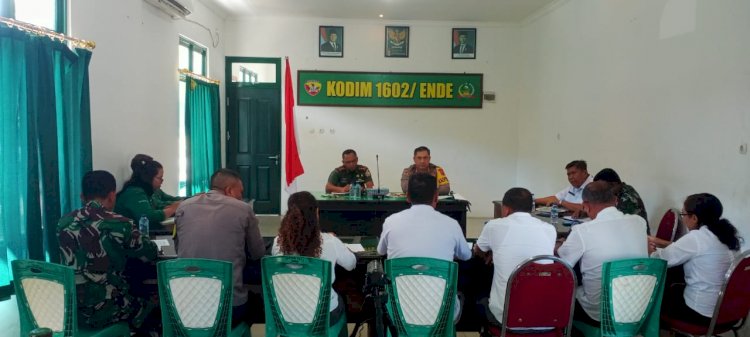 Kapolres Ende Dan Dandim 1602 Ende Pimpin Kegiatan Rapat Koordinasi Ketahanan Pangan Tingkat Kabupaten Ende