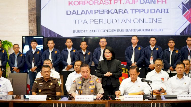 Polri Tetapkan PT AJP dan FH Sebagai Tersangka TPPU Judi Online, Sita Uang RP 103,27 Miliar