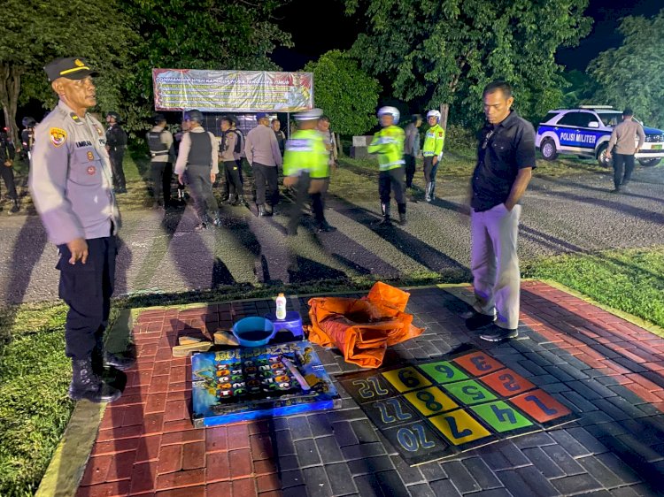 Tim Patroli Gabungan Polres Ende Berhasil Tertibkan Judi Bola Guling, Sejumlah Barang Bukti Berhasil Diamankan