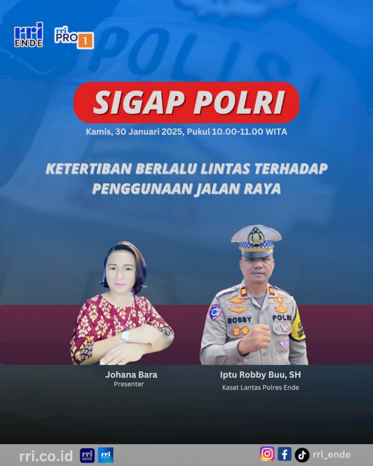 Lewat Acara Sigap Polri RRI, Kasat Lantas Ajak Masyarakat Untuk Tertib Berlalulintas