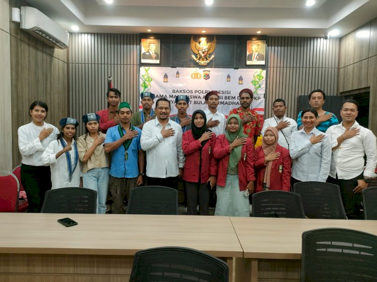 Sambut Bulan Suci Ramadhan, Polres Ende Gelar Bakti Sosial Polri Presisi Bersama Mahasiswa