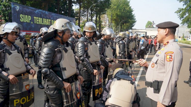 Apel Pengecekan Kesiapan Personel Korsabhara Baharkam Polri dalam Pengamanan May Day