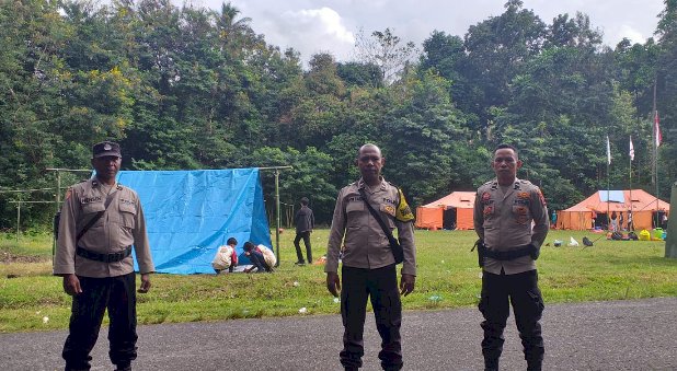 Kegiatan Perkemahan Gugus Depan Ndao di Kampung Pu'u Dhombo Mendapat Pengamanan dan Pengawalan Dari Anggota Polres Ende