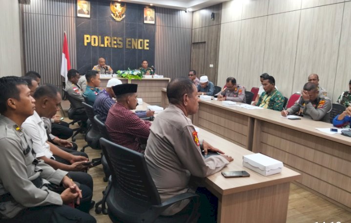 Polres Ende Gelar Rapat Koordinasi Pengamanan Idul Adha 1446 H/2025 M