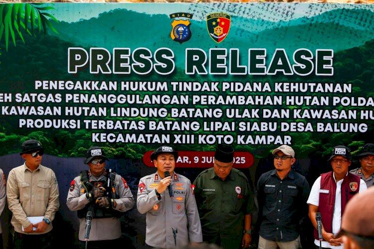 Tindak Tegas Perusakan Hutan, Polda Riau Tegaskan Komitmen Green Policing