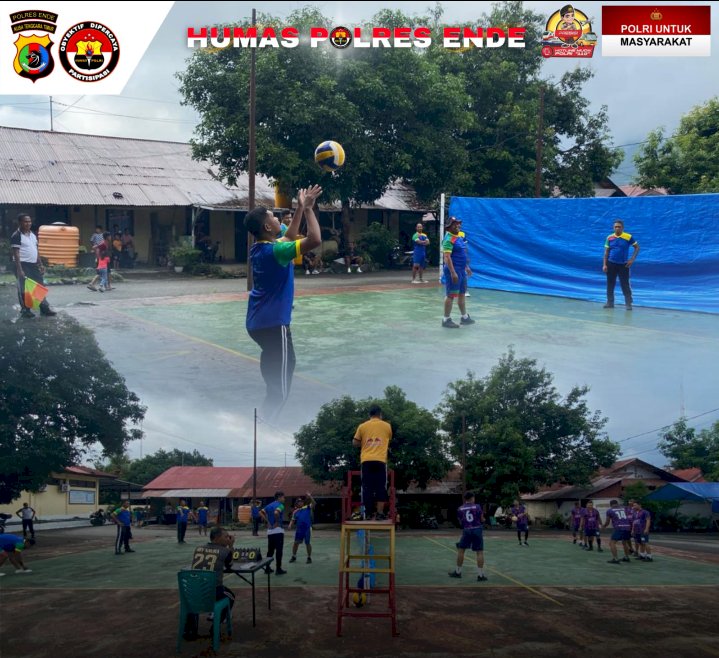 Polres Ende Polda NTT Gelar Lomba Voli Sambut Hari Bhayangkara ke-79