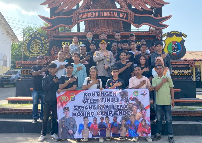 Lepas 18 Atlet Tinju,  Kapolres Ende : Junjung Sportifitas dan Berikan yang Terbaik Untuk Ende