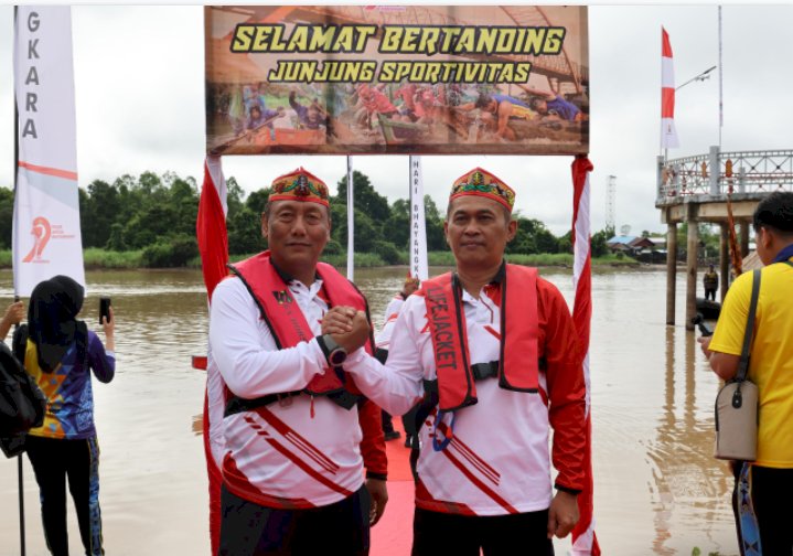 Lomba Besei Kambe di Polda Kalteng, Sarana Lestarikan Budaya Lokal Dimomentum Hari Bhayangkara ke-79