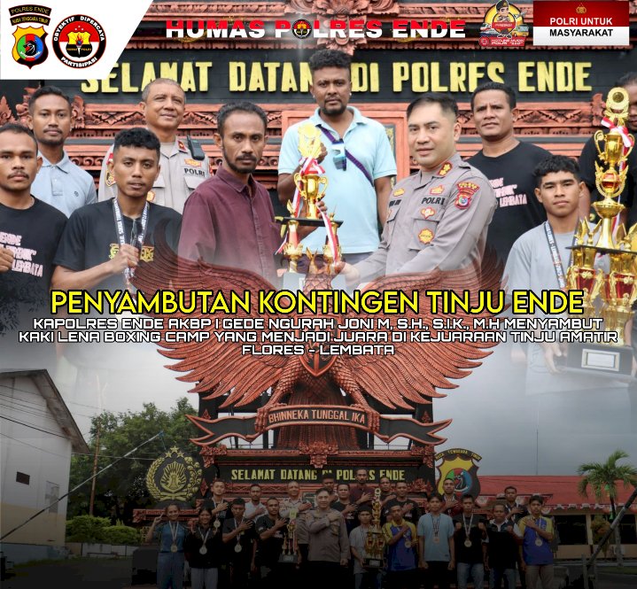 Tampil Sebagai Juara Umum, Sasana Tinju Kaki Lena Boxing Camp Apresiasi Dukungan Kapolres Ende