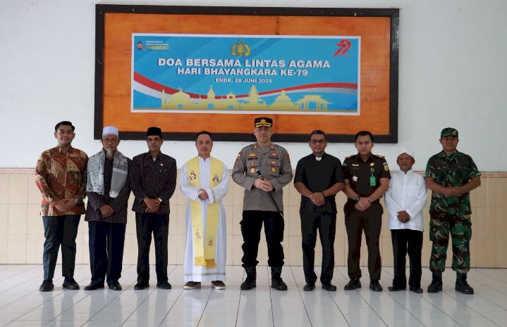 Sambut Hari Bhayangkara ke-79, Polres Ende Polda NTT Gelar Doa Bersama Lintas Agama