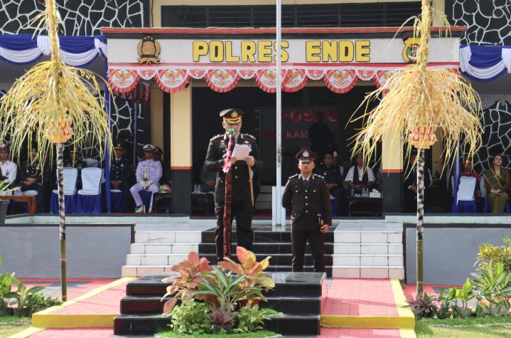 Polres Ende Gelar Upacara Hari Bhayangkara ke-79 Dengan Khidmat