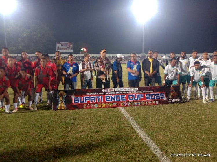 Kapolres Ende Hadiri Pembukaan Turnamen Sepak Bola Bupati Ende Cup 2025, Ajak Junjung Sportivitas