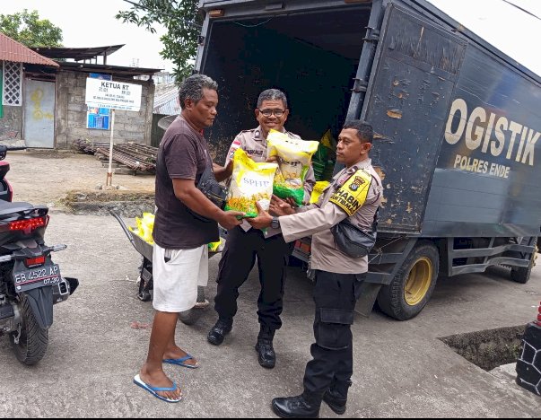 Polres Ende Kembali Salurkan Beras Murah, Total 70 Ton Telah Disalurkan