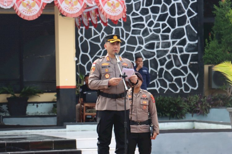 Siap Amankan Tour de Entete, Polres Ende Melaksanakan Upacara Gelar Pasukan Operasi Tour de Entete Turangga 2025