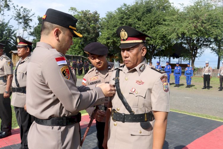 Pimpim Sertijab Kabag SDM dan Pelantikan KabagOps Serta Kabag Logistik, Simak Arahan Kapolres Ende