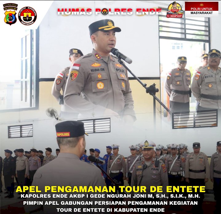 Siap Amankan Event Internasional, Polres Ende Gelar Apel Persiapan Tour de Entete 2025