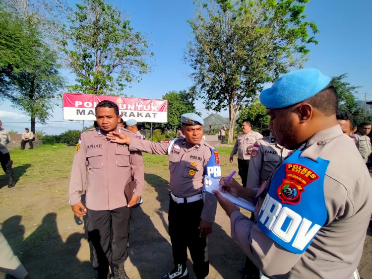Tingkatkan Disiplin Personel, Sipropam Polres Ende Gelar Gaktiblin Habis Apel Pagi