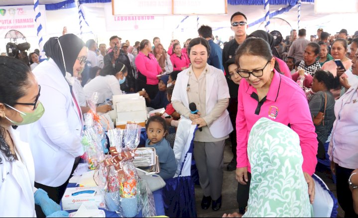 Bhayangkari Peduli, Hadirkan Layanan Kesehatan Gratis Bagi Ribuan Warga Kabupaten Ende