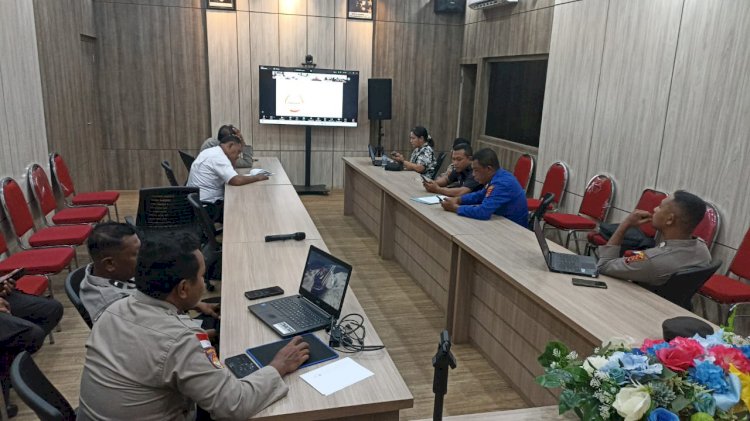 Lewat Zoom Meeting, Personel Polres Ende Ikuti Pelatihan Kemampuan Manajemen Resiko