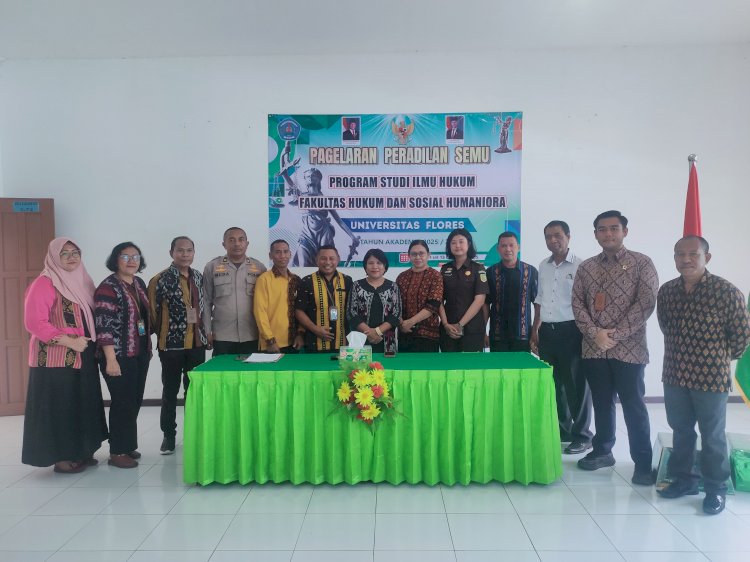 Kasikum Polres Ende Hadiri Pembukaan Kegiatan Peradilan Semu Universitas Flores