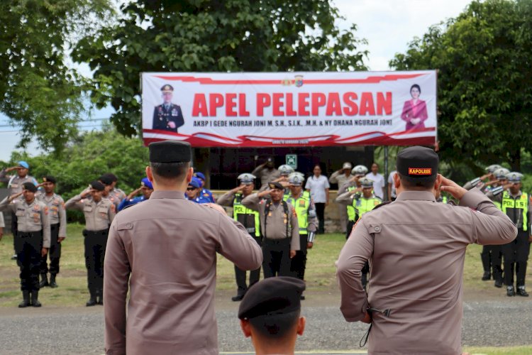 Momen Haru dan Penuh Harapan di Apel Farewell Pelepasan AKBP I Gede Ngurah Joni Mahardika di Polres Ende