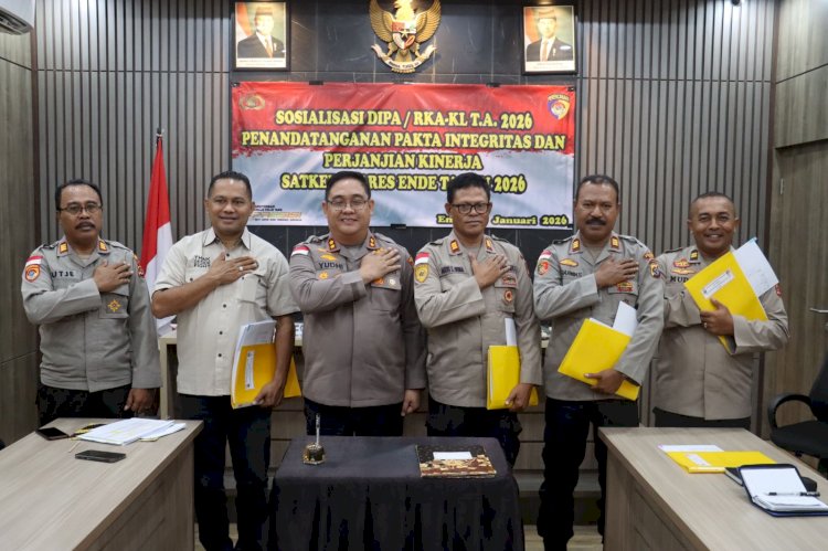 Sosialisasi Dipa RKA-KL Tahun 2026: Kapolres Ende Tekankan Evaluasi dan Keterbukaan Anggaran