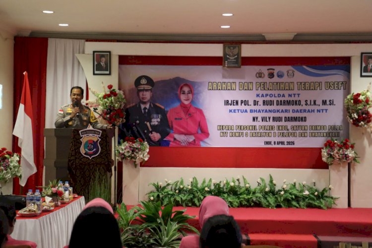 Transformasi Mental Personel, Kapolda NTT Bawa Teknik Pelepasan Emosi ke Personel Polres Ende Melalui Pelatihan Terapi Useft