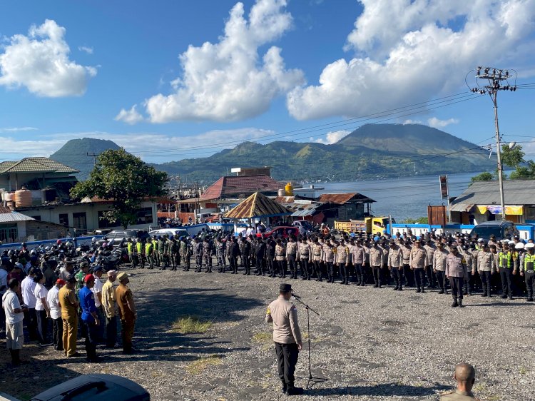 Pimpin Apel Kesiapan Pembongkaran, Kapolres Ende Tekankan Tiga Aspek Utama dalam Pembongkaran Sempadan Pantai Ndao