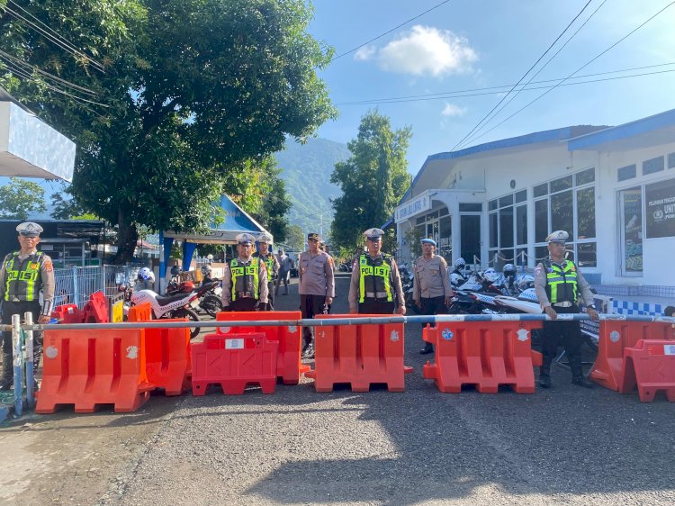Tingkatkan Kesiapsiagaan,  Polres Ende Gelar Latihan Sistem Pengamanan Mako