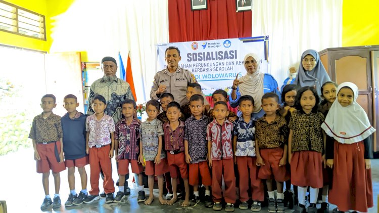 Polsek Wolowaru Polres Ende Beri Sosialisasi Anti Bullying kepada Siswa SD Inpres Wolowaru 5