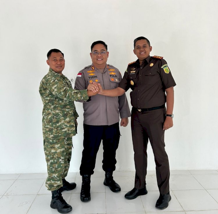 Perkuat Sinergitas Kelembagaan, Kapolres Ende, Dandim 1602 Ende dan Kajari Ende Komitmen Jaga Stabilitas Kamtibmas Bersama