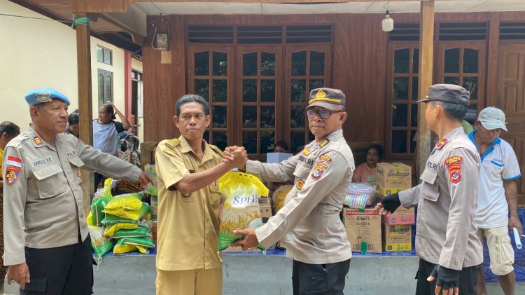 Lurah Rewarangga Selatan Apresiasi Bantuan Sembako dari Polres Ende dan Bhayangkari