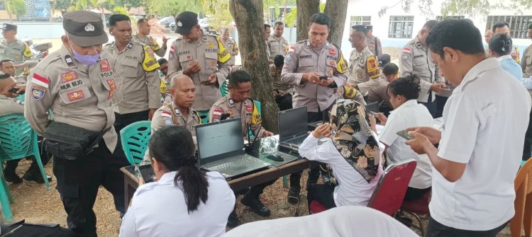 Polres Ende Polda NTT Gandeng Disdukcapil Ende Tuntaskan Pendaftaran IKD Demi Sukseskan Agen Perlinsos Kemensos