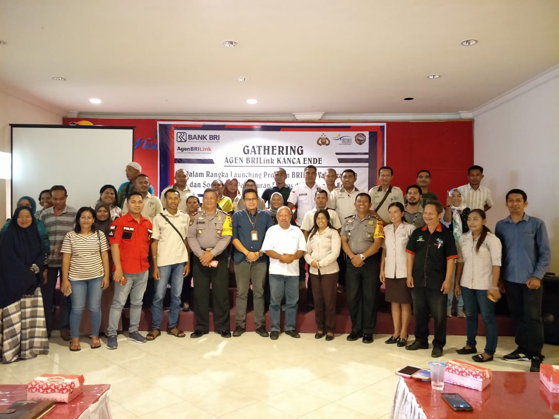 Kasat Binmas Polres Ende Pemateri Dalam Gathering Agen BRIlink dan Sosialisasi Penyaluran Bansos 2019