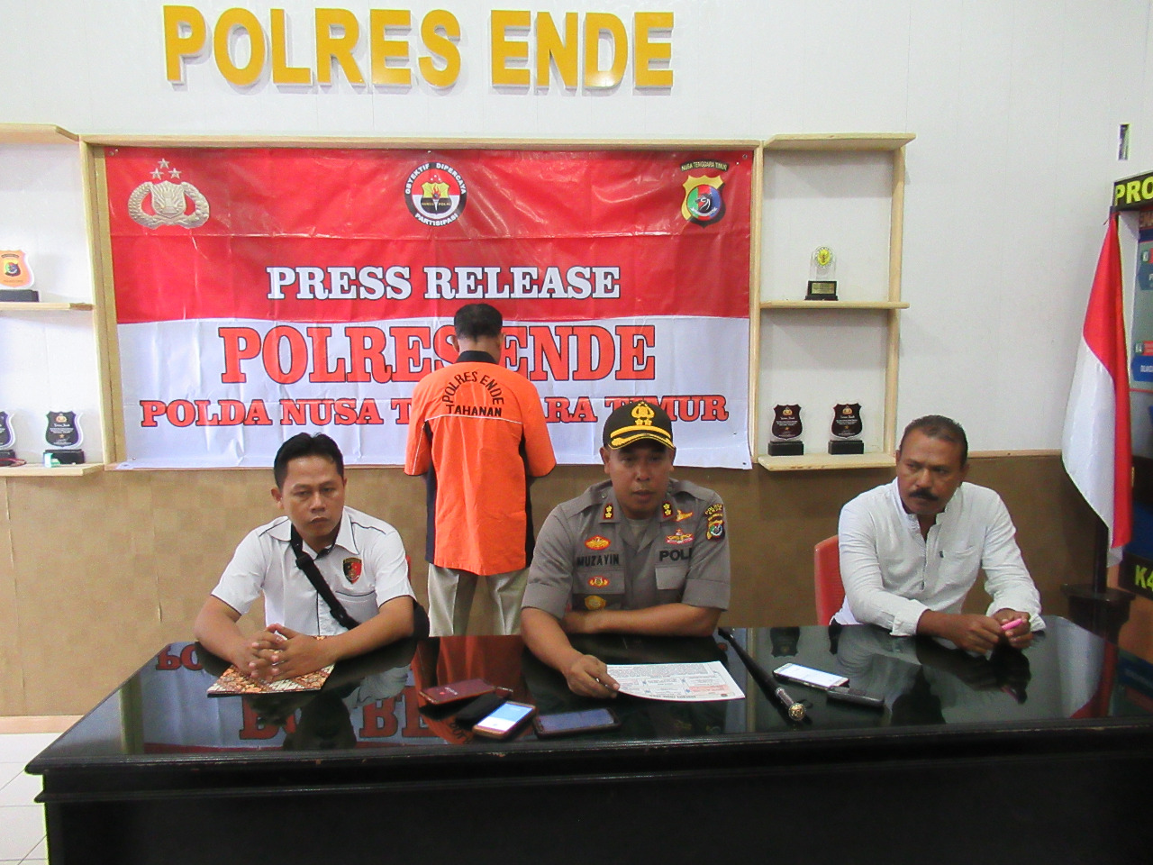 Polres Ende Gelar Press Release Kasus Tindak Pidana Perdagangan Orang (TPPO)